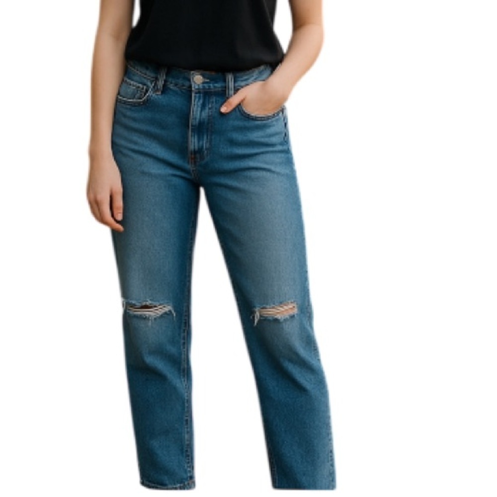 OBEY Propaganda No89 The Sundays Straight Jeans Boyish Cut High Waisted Blue 28